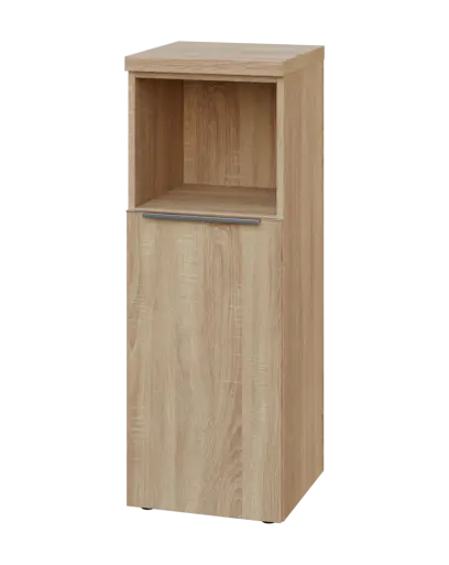 SIN 3 - 4DN kancelářská skříň, 1-dveřová/nika, levá, 1120x400x400, dub bardolino